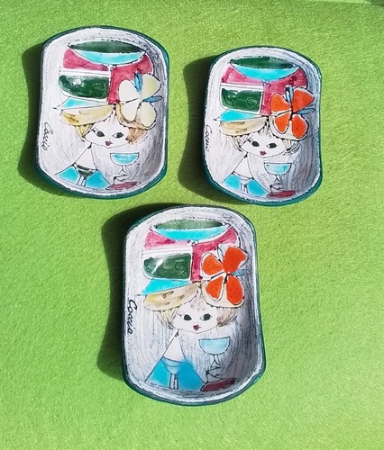 Schalen vintage leder - 3,